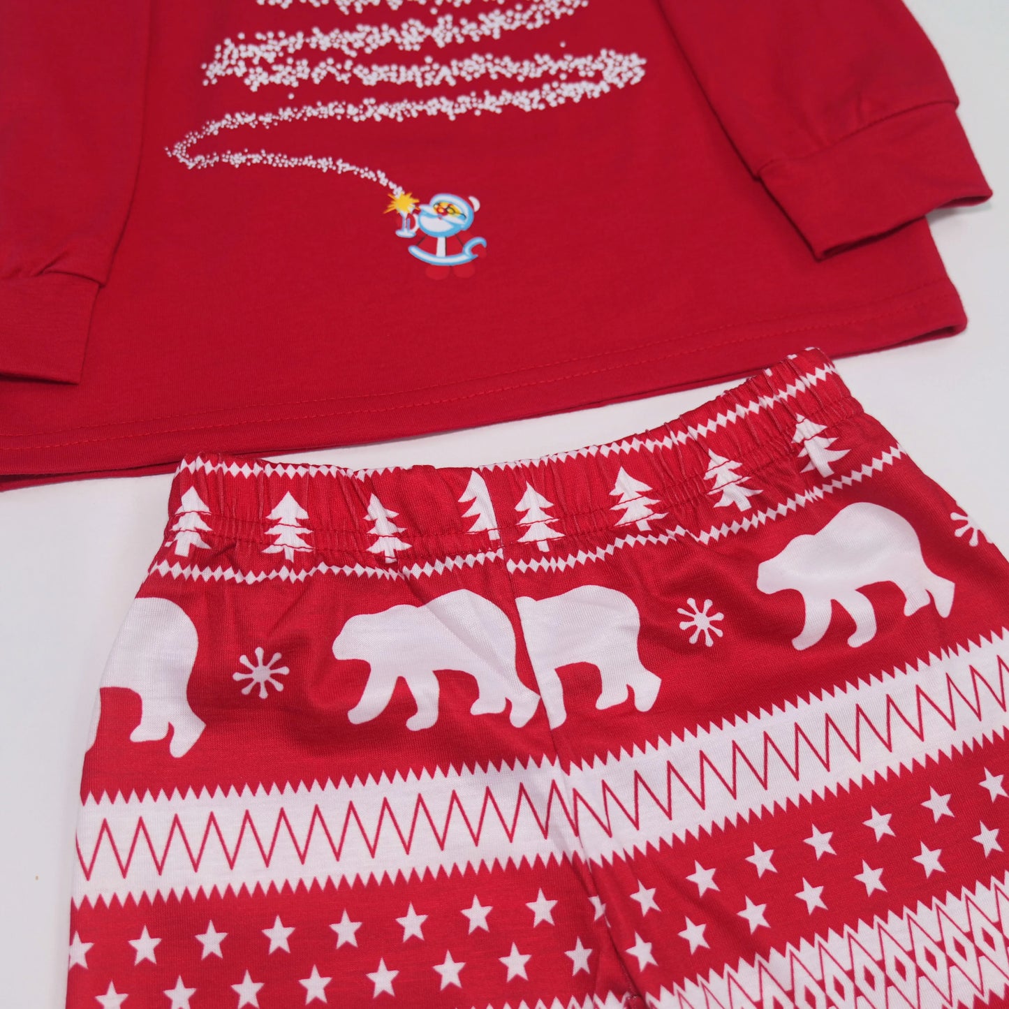 Christmas Family Matching Pajamas Set Firework Print Mom Dad Kids Home Clothes Warm Soft Sleepwear Baby&Dog Romper Pjs Xmas Look
