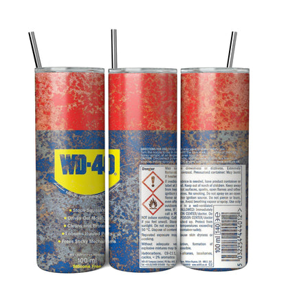 20Oz WD40 Mechanic Oil Stainless Steel Vacuum Double Wall Insulated Tumbler with Lid Cold Hot Drink Coffee Mug Engineer Gifts