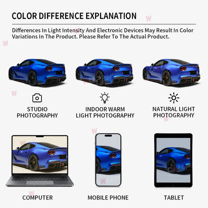 145cmx200cm Laser Carbon Fiber Wrap Self-adhesive Film Door Roof Hood Blue Vinyl Paper for Car Accessory Car Wrapping Stickers