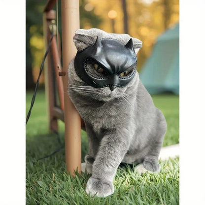 Cat Bat Mask Feline Role-play Headpiece Latex Material Soft and Form-fitting Pet Costume Accessory Whimsical and Adorable Cat
