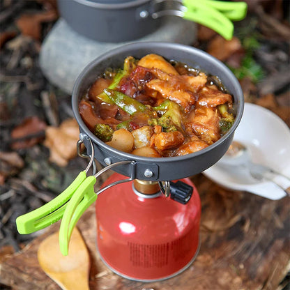 Camping Cookware Set Backpacker's Cooking Set: Portable, Durable Outdoor Cookware with Tableware and Handy Storage Bag