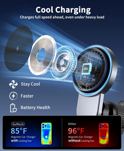 QI2 25W Magnetic Car Wireless Charger With 63W Car Charger For iPhone 17 16 15 Pro Max Macsafe Car Phone Holder Stand Mount Fast