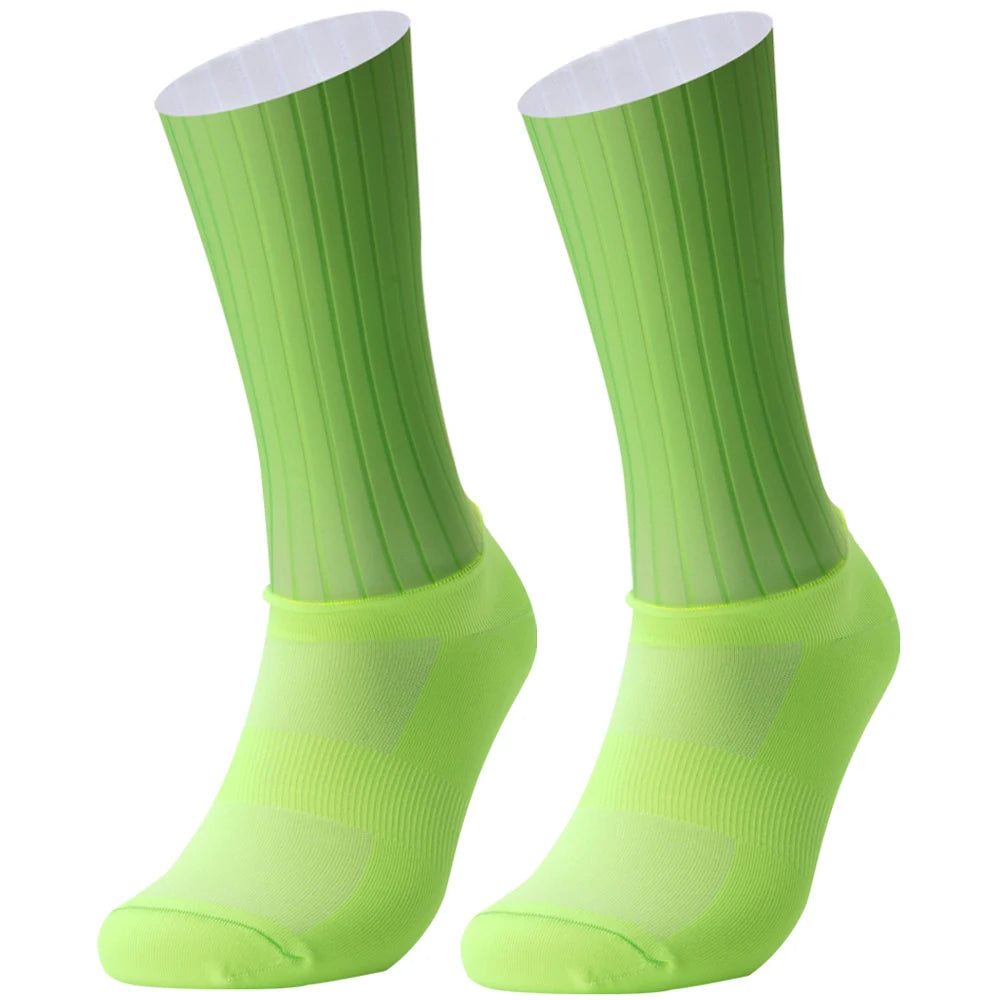 Cycling 2024 Anti Slip Whiteline Silicone Summer Aero Socks Socks Men Bicycle Sport Running Bike Socks Calcetines Ciclismo