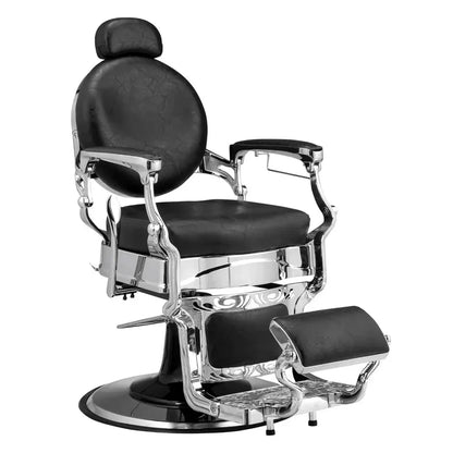 700lbs Heavy Duty Barber Chair | Vintage Recline Style with Smooth Hydraulic | 360° Rotatable, Headrest,Customized