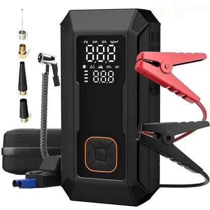 YINGBOOST Car Jump Starter with Air Pump Peak 5000A Booster &150PSI Tire Inflator with DC Power Cord Power Bank 400LM LED Light