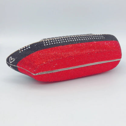 XIYUAN Ship Crystal Clutch Purse Red Blue Gold Women Gems Evening Party Bag Wedding Bridal Minaudiere Purses Rhinestones Handbag