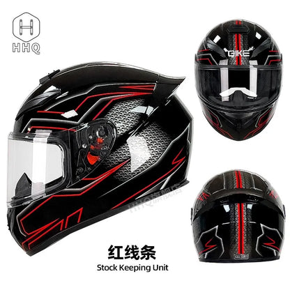 New Bluetooth motorcycle helmet for men and women, full coverage, anti-fog, full face motorcycle helmet