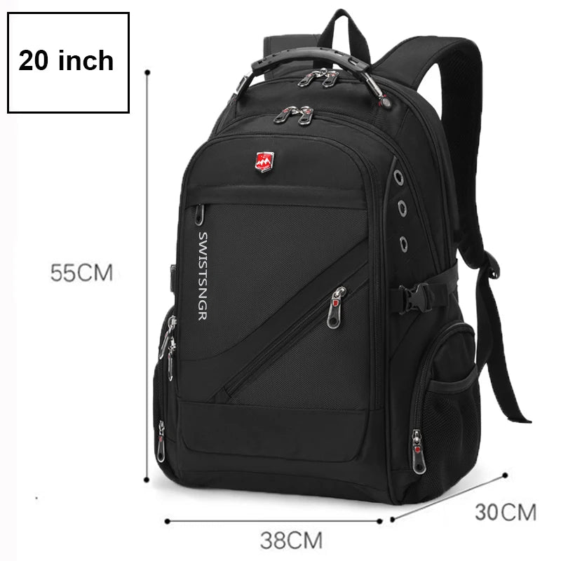 2026 Waterproof 17/20 Inch Laptop Backpack Men Airplane Travel Everyday Backpacks Women Oxford Rucksack Male School Bag Mochila