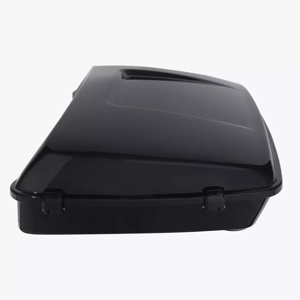 Black Chopped Trunk Pad Top Rack Fit For Harley Road King Road Glide Street Glide Electra Glide Ultra-Classic 2024