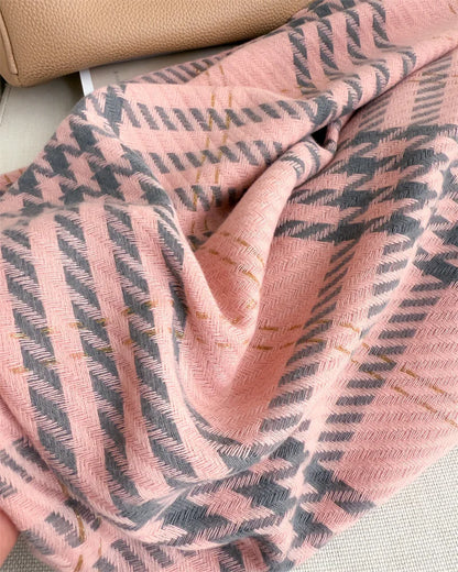 Houndstooth Scarf Men Women Autumn Winter Cashmere Scarves Wrap Student Fashion Thicken Warm Long Tassel Shawl Lady Bufanda New