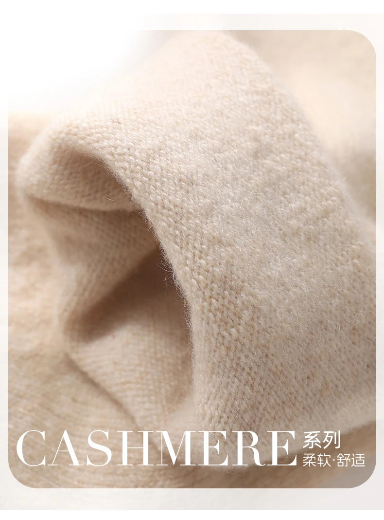 100% Cashmere Socks Women's Knitted Long Tube Socks High Elasticity Warm Straight Tube Socks Autumn Winter Mid Tube Sock