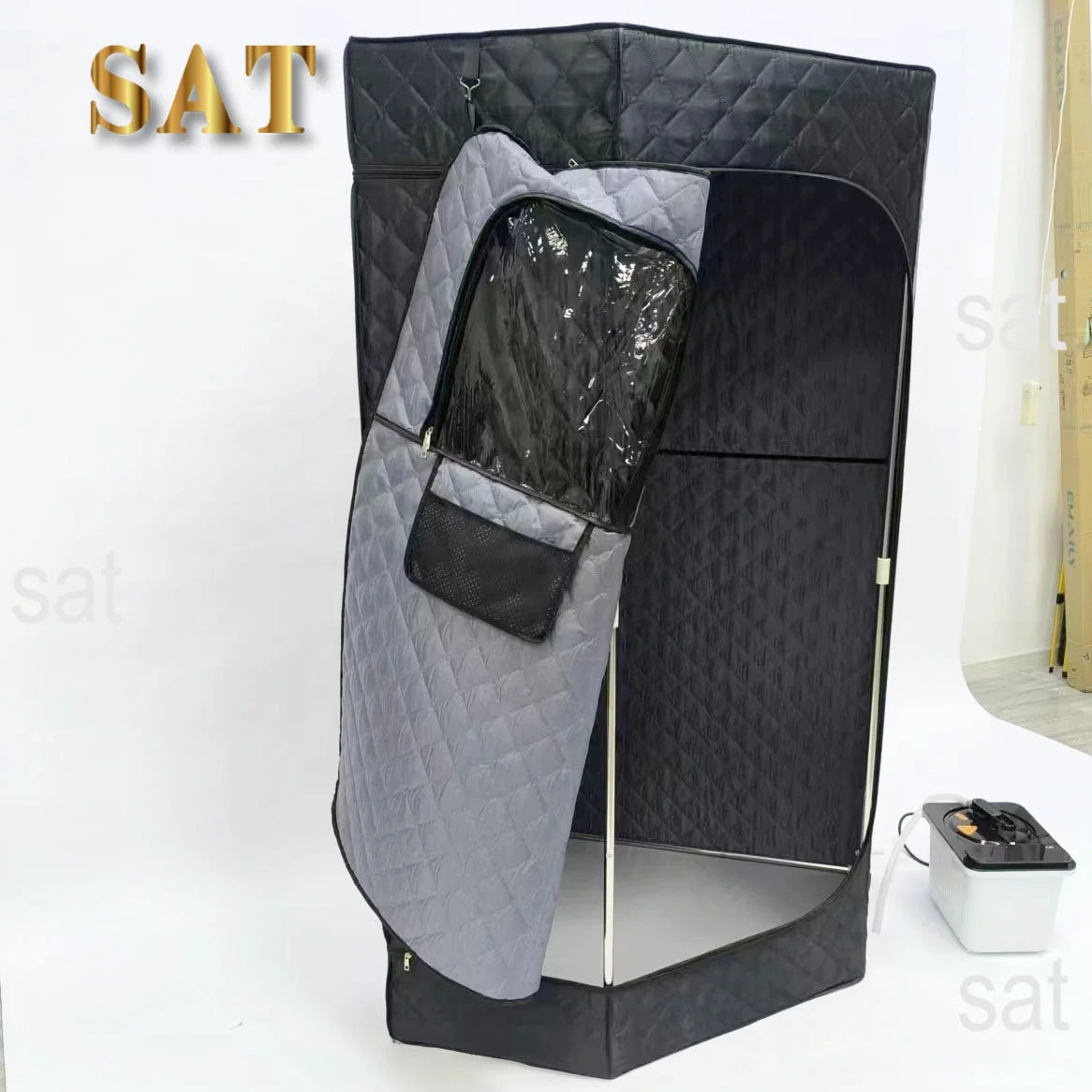 For Steam Room Beneficial Skin 4.0L Machine Slimming Bath SPA Health Simple Joint Steel Frame Portable Sauna Household
