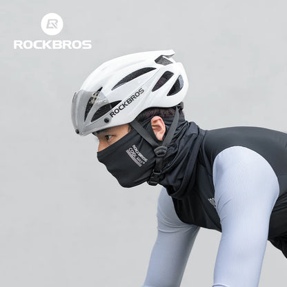 ROCKBROS Ice Silk Cycling Face Mask Summer Anti-UV Quick Dry Breathable Bike Scarf Mask  Fishing Riding Bandana Face Neck Cover