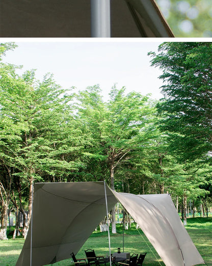 Car Awning Tent 210D Waterproof Windproof UV Sun Shelter Anti-Mosquito Beach Camping Tent Portable for Outdoor