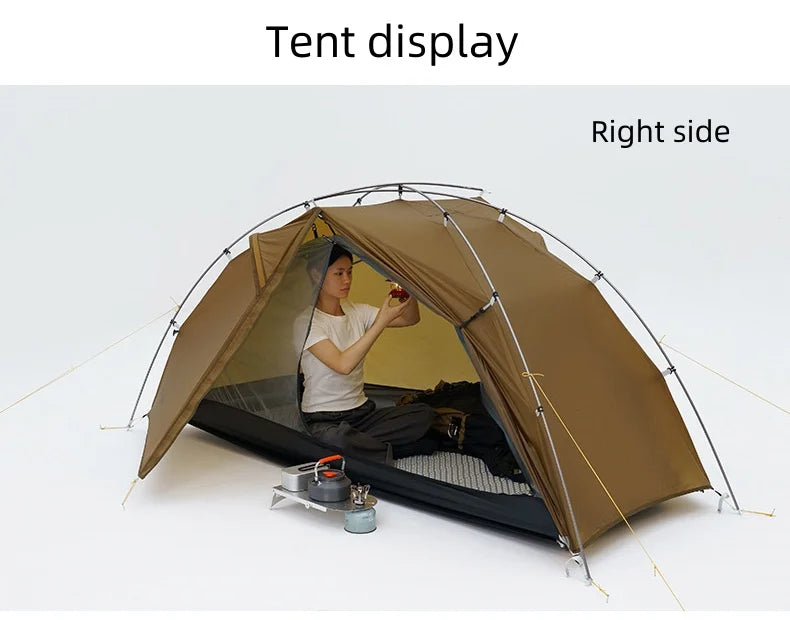 3F UL GEAR Taiji 1 Tent Outdoor Camping 1 Person Tent Ultralight 15D Nylon Tent Waterproof Hiking Mountaineering