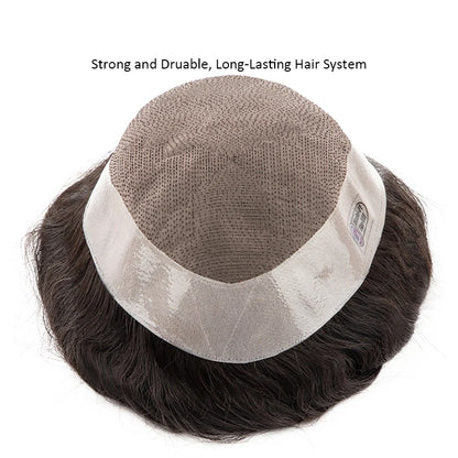 Dreadlocks Man Hair Prosthesis Mono NPU Men Toupee Human Hair Wigs Indian Human Hair System Unit Natural Color 7inche Dreadlocks