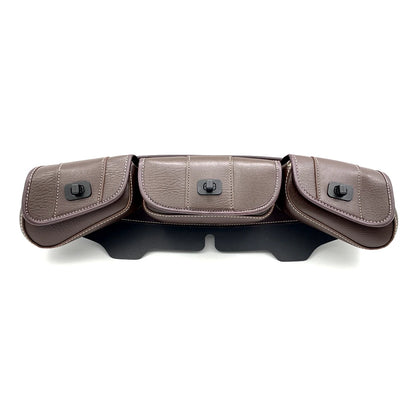 Motorcycle Windshield Bag Fairing Pouch 3 Pocket For Harley Electra Glide Street Glide Ultra Limited Tri Glide 1996-2013