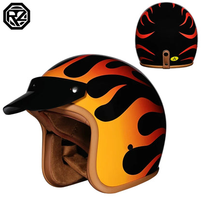 ORZ-508  motorcycle helmet, men's and women's retro cruise half helmet, pedal 3/4 helmet, all season universal