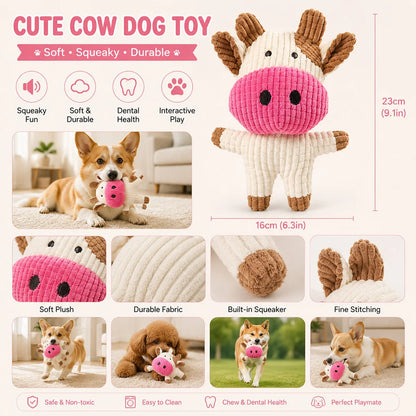 Pet Plush Toy with Squeaker Cat Dog Puzzle Toy Soft Durable Companion Teeth Cleaning Chew Toy Chew Resistant Design Pet Supplies