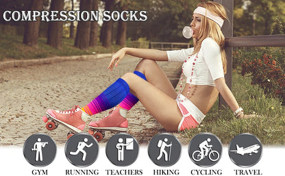 1/3 Pairs Dropship Compression Socks Varicose Veins 20-30 Mmhg Men Women Socks For Running Cycling,Football Soccer Stockings