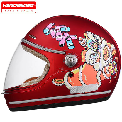 Children's Anti Fall Helmet Cute Cartoon Motorcycle Helmets Electric Bike Helmet Children's Moto Helmets Riding Full Helmet