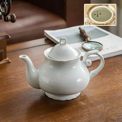 900ML European British Teapot  Porcelain High-Capacity Tea Pot With Filter Luxury Teaware Heat Resistant Kettle Pot Ceramic