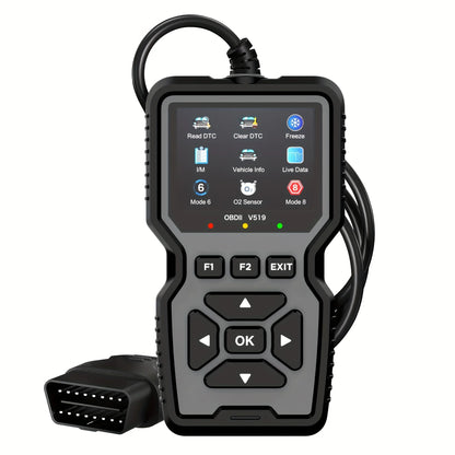 Professional Obd2 Diagnostic Tool Heavy Duty Vehicle Repair Tool - Code Reader/Resetter, Supports Real-Time Data Stream, No Battery Required, Compatible with Vehicles 1996 and up (Obdii/Eobd, Mode 6/8), Suitable for Mechanics