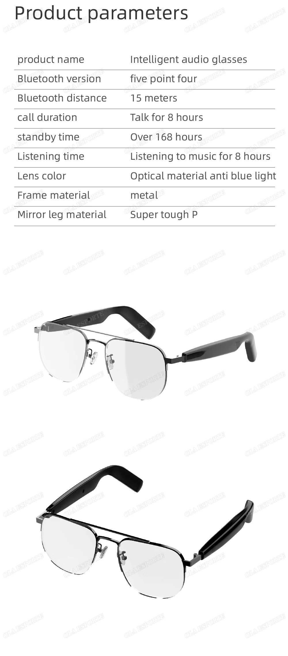 New UV400 Smart Glasses Men Women Listen Music Game Voice Assistant Wireless 5.4 Call Waterproof Anti-blue light SmartSunglasses