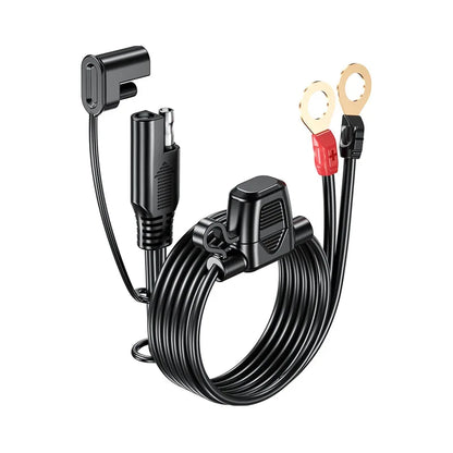60cm/180cm Quick Release SAE Cable w/ 10A Fuse Terminal O Connector Battery Charger Extension Adapter Wire 16AWG Terminal