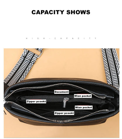 100% Genuine Leather Shoulder Bag for Women Solid Purse Luxury Cowhide Crossbody Bags Female Fashion Handbag Hobos Tote Bag