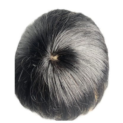 100% Human Hair Toupee Wigs for Men Hair Male Wig Capillary Prothesis Replacement System Men's Wig Real Hair for Cover Grey Hair