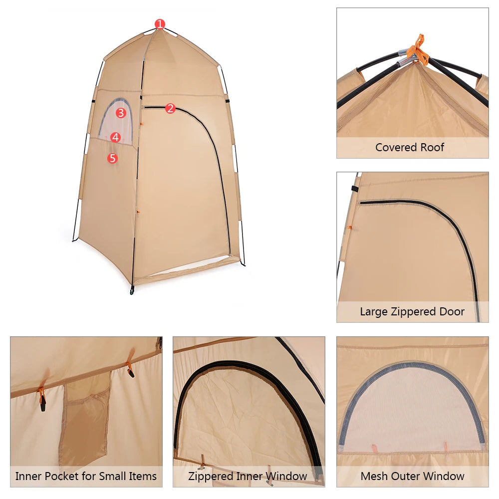 Portable Outdoor Shower Bath Changing Fitting Room Tent Shelter Camping Beach Privacy Toilet photography tent Camping Tent