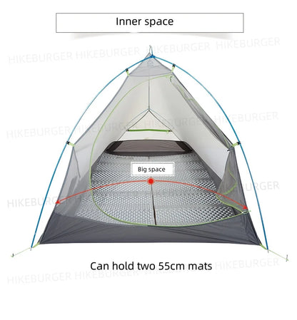 ASTA GEAR Yunque 10D Ultralight 1P Tent Outdoor Camping Fish Spine Waterproof Windproof Silicon Coating Trekking Tent