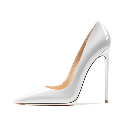 35-48 size slim high heels women's high heels sexy pointed wedding shoes party high heels patent leather neutral shoes