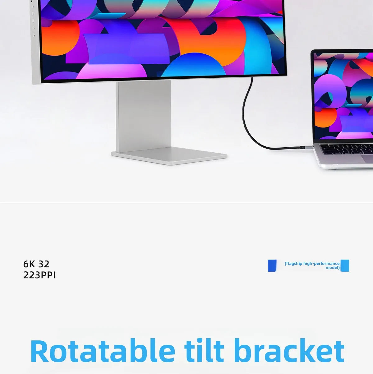6K/4K monitor 32 ,27inch bezel MAC high definition external gaming computer LG mirror screen design photography vertical screen