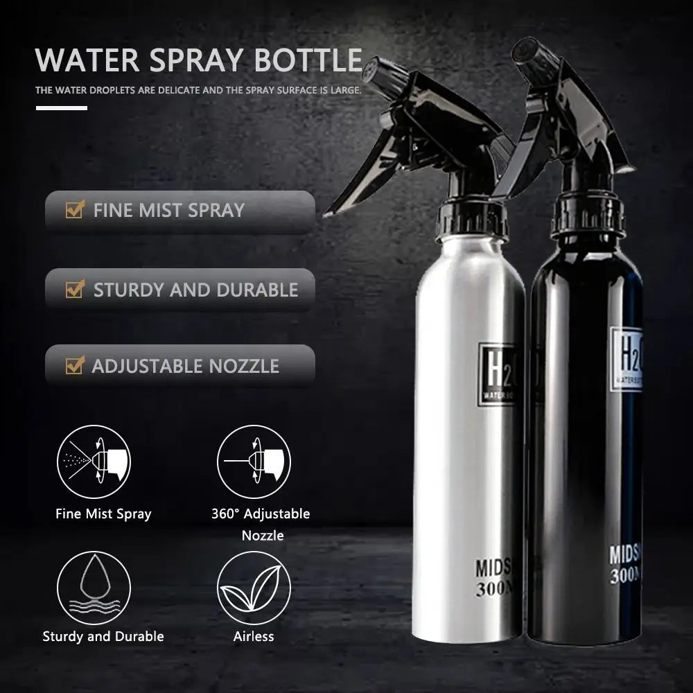 300/500ML Aluminum Spray Bottle Pro Salon Hairdressing High Pressure Refillable Sprayer Barbershop Home Use Tool Accessories