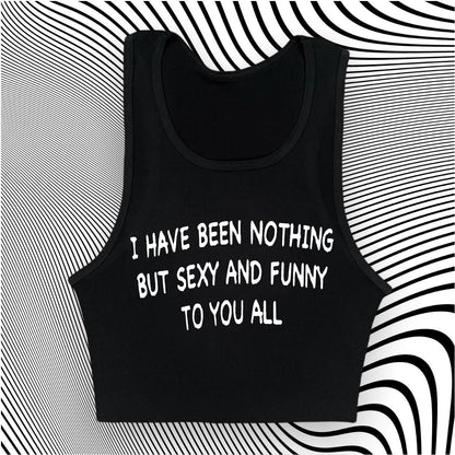 Japanese 2000s Style Y2k Crop Top Sexys T-shirt Vintage Goth Letter Summer Woman Korean Popular Streetwear Tanks & Camis Clothes