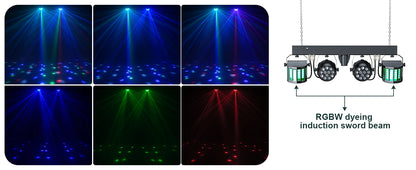 Yiflamefly 60W RGBW LED Par Lights With Bag&Bracket Combination Bracket Lights DMX Stage Light For Church Wedding Birthday Party