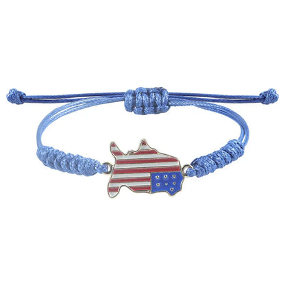 New stylish alloy USA Independence Day Bracelet USA Flag Election Holiday Party Honoring patriotism Bracelet accessories for men