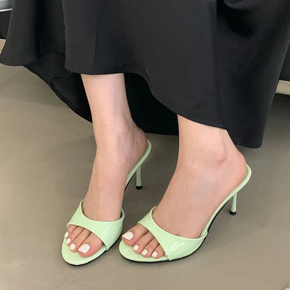 2026 New Slip On Women Stiletto Heels Shoes Female Slides Footwear Luxury Fashion Round Toe Ladies High Heels Pumps Shoes