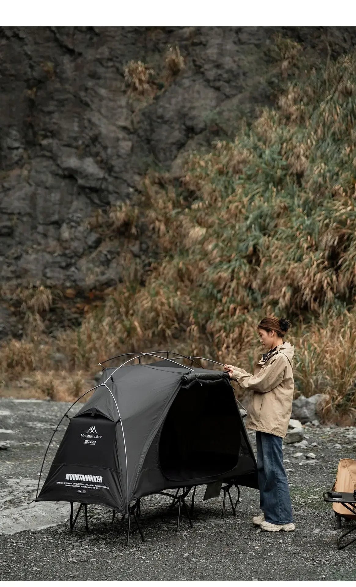 MOUNTAINHIKER 2026 Camp Bed Tent Single Outdoor Waterproof Multi-purpose Leisure Rainproof Camping Tent for Hiking And Travel