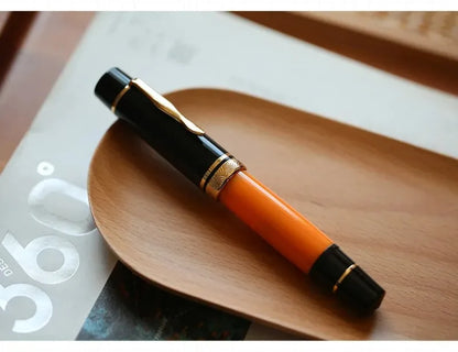 MAJOHN P139 High Quality Fountain Pen Piston Filler Resin Body Ebonite Feed Size 8 40 Nib Rotating Cap Postable Office Gift