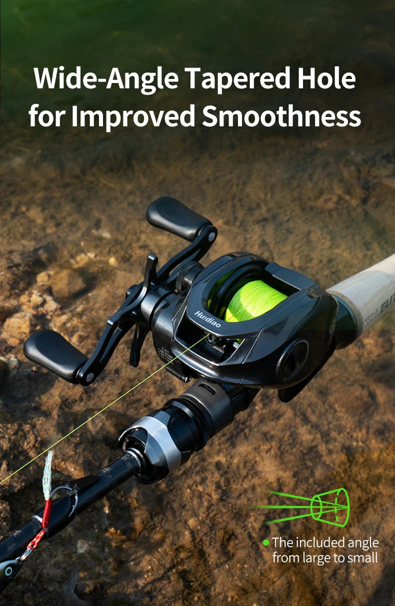 Huidiao TRAILSEEKER D1 Ultralight DC Baitcasting Reel 155g BFS Baitcaster 7.2:1 Zero Backlash 5+1BB for Bass Finesse Fishing