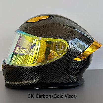 All-New Carbon Hybrid Retro High Quality Full Face Motorcycle Helmet Anti-Fog Visor Stabile Zero Glare Reduce Pressure Points