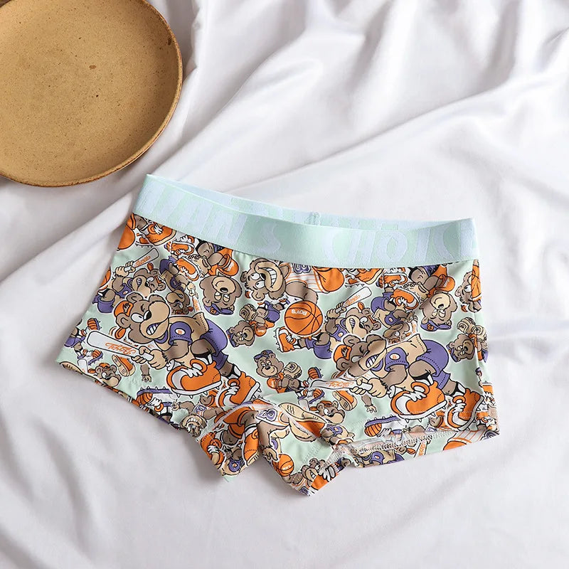 Ice Silk Women Panties Seamless Breathable Lady Underwear Sexy Safety Boxers Shorts Gradient Sports Women's Intimates Boyshorts
