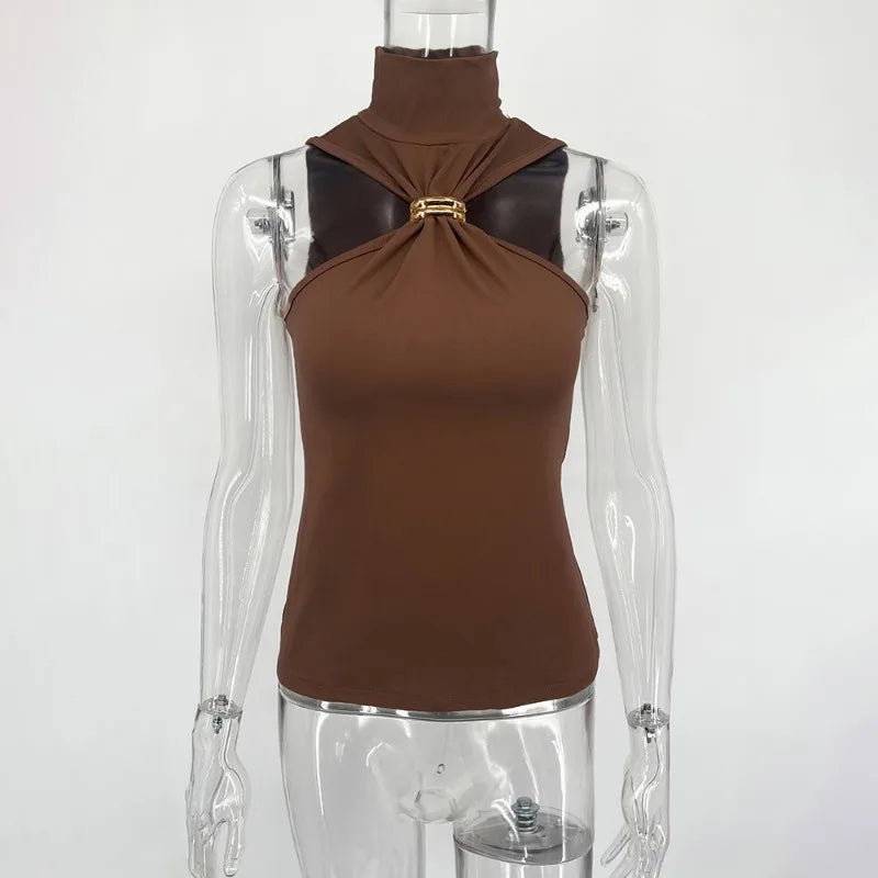 Tuularose Women Summer Tank Top Fashion Solid Sleeveless Strapless Tight T-Shirt Top Sexy High Street Vintage Vest Camisole 2025