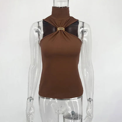 Tuularose Women Summer Tank Top Fashion Solid Sleeveless Strapless Tight T-Shirt Top Sexy High Street Vintage Vest Camisole 2025