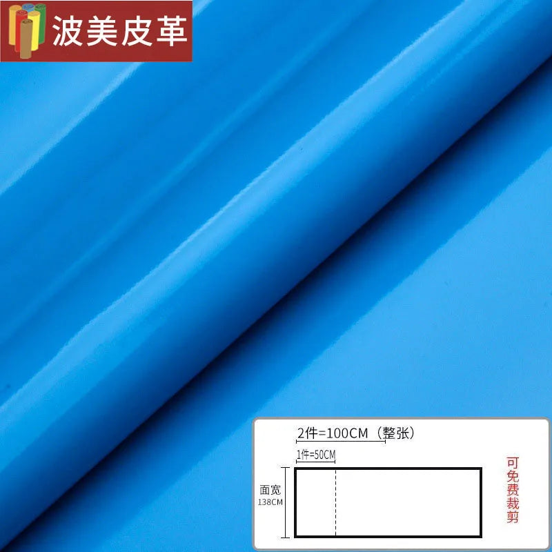 Pvc Patent Leather Fabric By The Meter for Jacket Skirt Bag Clothes Diy Sewing Cloth Waterproof Slightly Hard Wearable Glossy