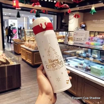 Hot 304 Stainless Steel Christmas and New Year Gift Bouncing Insulated Cup, Creative Water Cup, Internet Famous Minimalist Cup L