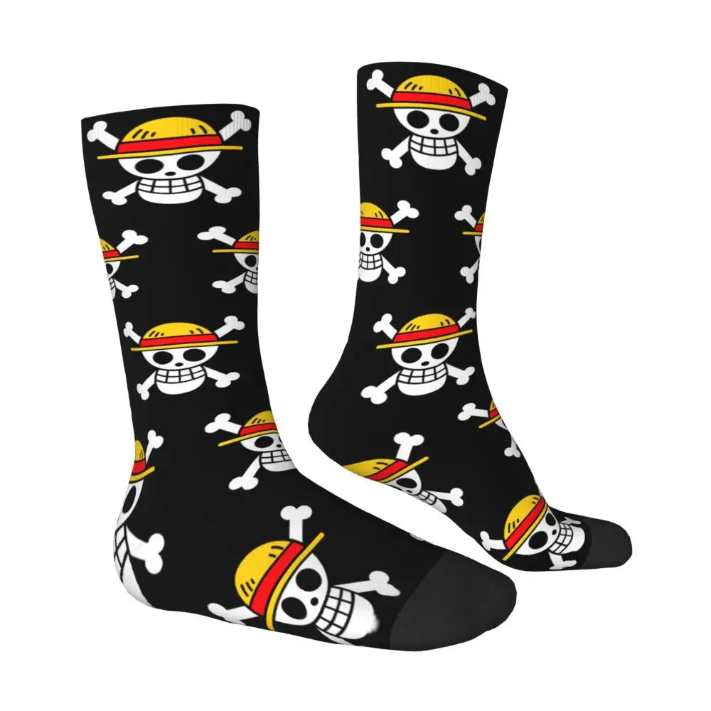 Fashion Men's Socks Harajuku Tony Tony Choppers Sock Luffys Zoros Trafalgar Law Anime Women's Socks Spring Summer Autumn Winter